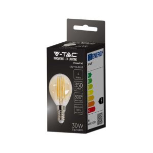 SKU 214499 VT-1953 V-TAC Lampadina LED E14 4W P45 Filamento Ambrato 2200K