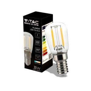 SKU 214444 LUCE 3000K CALDA VT-1952 V-TAC Lampadina LED E14 2W ST26 Filamento