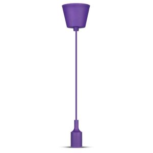 SKU 3483 VT-7228-PE  V-TAC Portalampada a Sospensione E27 (Max 60W) in Silicone Viola