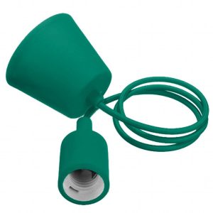 SKU 3486 VT-7228-GN  V-TAC Portalampada a Sospensione E27 (Max 60W) in Silicone Verde