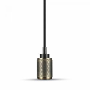 SKU 3813 VT-7999-B V-TAC Lampadario LED in Metallo a 2 Anelli con Portalampada E27 (Max 60W) Colore Bronzo