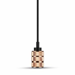 SKU 3815 VT-7999  V-TAC Lampadario LED in Metallo con Portalampada E27 (Max 60W) Colore Oro Rosa