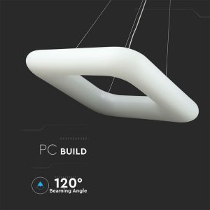 SKU 3964 VT-7751 V-TAC Lampadario LED a Sospensione  80W con Telecomando Cambio Colore 3 in 1 Corpo Bianco 120cm Dimmerabile