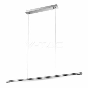 18W luce 4000k  SKU 3890 VT-7018 V-TAC Lampadario LED Tubolare in Acciaio Inox  Colore Cromato