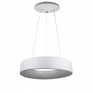 25W LUCE 3000K  SKU 3992   VT-25-1-WV-TAC Lampadario LED a Sospensione Circolare  in Metallo Colore Bianco  ì