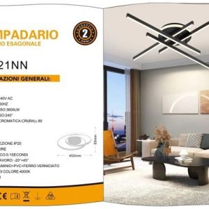 PLAFONIERA DA SOFFITTO A LED 45W LUCE 4000K LUMEN 3600