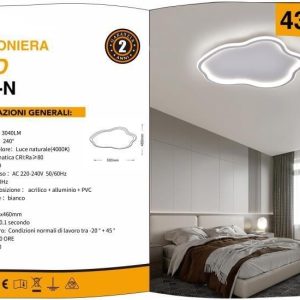 PLAFONIERA DA SOFFITTO A LED 43W LUCE 40000K LUMEN 3040