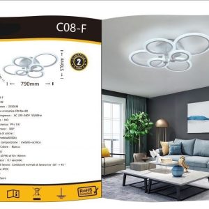 PLAFONIERA LUCE 6500K DA SOFFITTO A LED 51W  LUMEN 2250