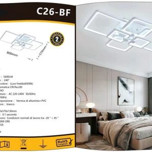 PLAFONIERA LUCE 6500K DA SOFFITTO A LED 70W  LUMEN5600