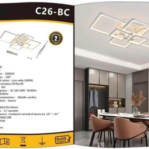 PLAFONIERA LUCE 3000K  DA SOFFITTO A LED 70W LUMEN5600