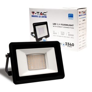 SKU 20311 30W 4000 NATURALE   VT-138 V-TAC PRO FARO LED CHIP SAMSUNG COLORE NERO IP65