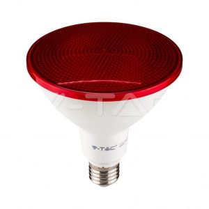 SKU 92065 VT-1227  V-TAC Lampadina LED E27 17W PAR38 Colore Rosso IP65