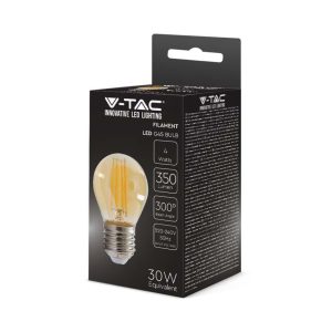 4W LUCE  2200K CALDA SKU 217100 V-TAC Lampadina LED E27  45 Filamento Ambrato