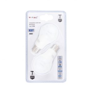 SKU 7301 VT-2117-B V-TAC Lampadina LED E27 15W 100LM/W A65 4000K (Blister 2 Pezzi)