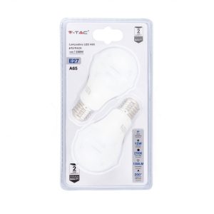 SKU 7309 VT-2149-B V-TAC Lampadina LED E27 9W A60 3 in 1 (3000K+4000K+6400K) (Blister 2 Pezzi)