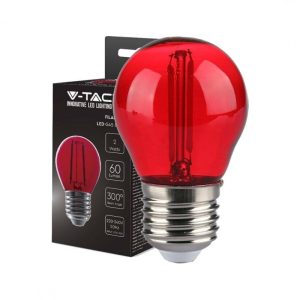 2W  LUCE  Rosso      SKU 217413  V-TAC Lampadina LED E27