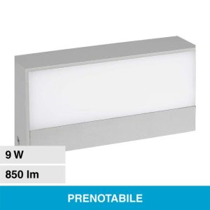 SKU 218239 VT-8056  V-TAC Lampada LED da Muro Rettangolare 9W Doppio Fascio Luminoso Colore Grigio 3000K IP65