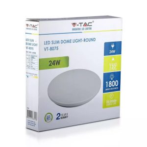 SKU 1439  24W  LUCE  6400K VT-8075RD  V-TAC Plafoniera LED Rotonda Colore Bianco IP20
