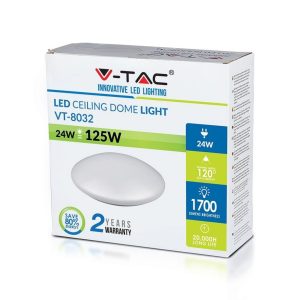SKU 5564 24W LUCE 6400K BIANCA  VT-8032 V-TAC Plafoniera LED Rotonda Colore Bianco  IP20