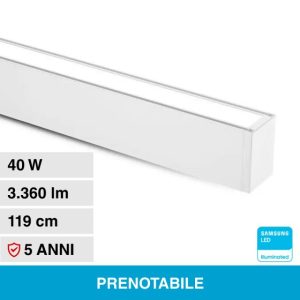 40W  LUCE 6400K BIANCA  SKU 21602  V-TAC Plafoniera LED Chip Samsung a Sospensione  Lineare Colore Bianco
