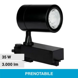 35W LUCE 4000K NATUARALE SKU 211286  VT-4536 V-TAC Faretto LED da Binario  100LM/W Colore Nero