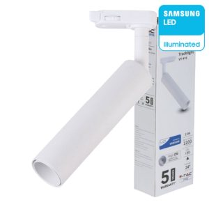 15 w  luce 3000k  calda  SKU 21356  VT-415 V-TAC Faretto LED da Binario Chip Samsung  Colore Bianco