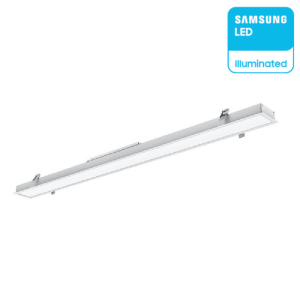 40W  LUCE 6400K BIANCA SKU 603   V-TAC PRO Plafoniera LED Chip Samsung a Incasso  Lineare Colore Argento
