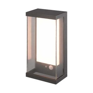 1W  LUCE 3000K CALDA V-TAC Lampada LED da Muro con Pannello Solare e Sensore PIR