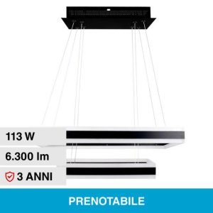 115W LUCE  3000K CALDA  SKU 213987    V-TAC  Soft Light Chandelier Dimmable Black