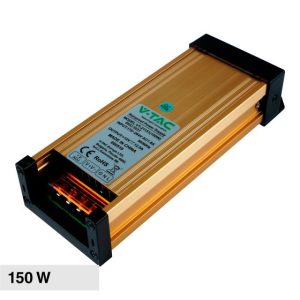 150W 12V 12.5A Alimentatore in Metallo  con 1 Uscita e Ventola di Raffreddamento 207x74x42mm IP45