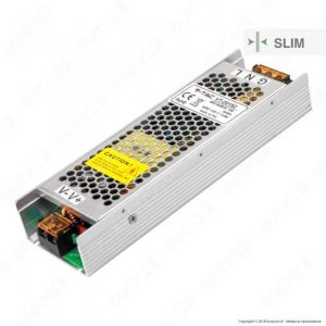 Alimentatore Slim in Metallo 150W 12V 12.5A con 1 Uscita 200x62x31mm IP20