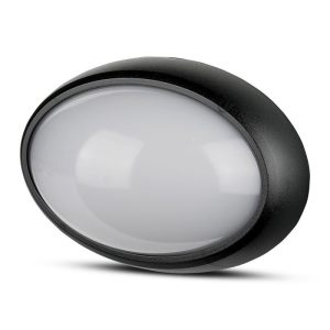 SKU 4973 VT-8010V-TAC Plafoniera LED Ovale 12W Colore Nero 4000K IP54