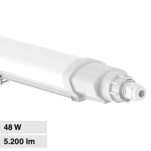48W  LUCE 6500K 150cm  Plafoniera LED Impermeabile  IP65