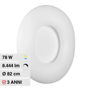 SKU 213969 VT-7752-N V-TAC Plafoniera LED Circolare 78W con Telecomando Cambio Colore 3 in 1 Corpo Bianco  Dimmerabile