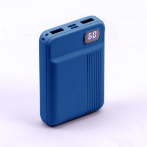 V-TAC VT-3504 Power Bank 10.000 mAh con Display Colore Blu Scuro - SKU 8853