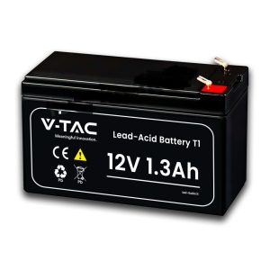 SKU 23449 VT-1.2-12  V-TAC Batteria al Piombo 1.3Ah 12V Lead-Acid T1 97*43*52mm