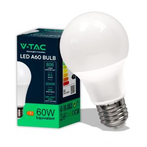 8,5W E27  LUCE 4000K NATURALE SKU 217261 VT-2099 V-TAC Lampadina LED E27 A60