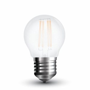4W E27 LUCE 6400K BIANCA     SKU 4497 V-TAC Lampadina LED  G45 Filamento Satinato