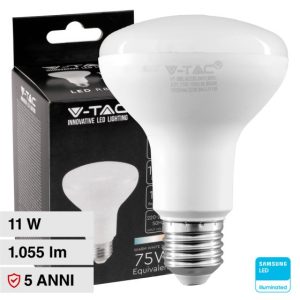 10W LUCE 400K SKU 21136 VT-280  V-TAC PRO Lampadina LED Chip Samsung E27  R80