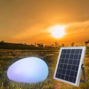 14W LUCE RGB LAMPADA SOLARE DECORATIVA LUCE RGB MULTICOLORE CON SENSORE CREPUSCOLARE E PANNELLO SOLARE RICARICABILE LED