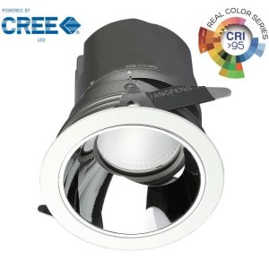 6W  LUCE 3000K VT-2907 V-TAC Faro da Incasso LED COB per Hotel  Orientabile di 27° CRI 95