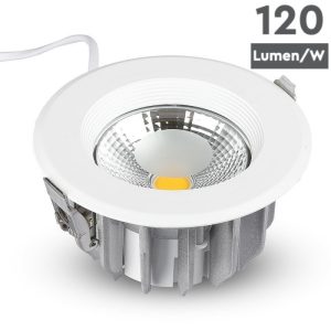 SKU 1100 VT-2610 V-TAC Faretto LED COB da Incasso Rotondo 10W Colore Bianco 6000K