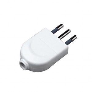 SKU 8717 V-TAC Spina 10A 2P+T con Uscita Cavo Dritta Colore Bianco