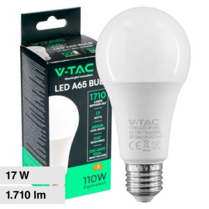 17W 100LM/W LUCE  4000K NATURALE 214457 V-TAC Lampadina LED E27