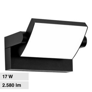 20W 120LM/W  LUCE 3000K SKU 2936 V-TAC Lampada LED da Muro Rettangolare Colore Nero Ruotabile  IP65