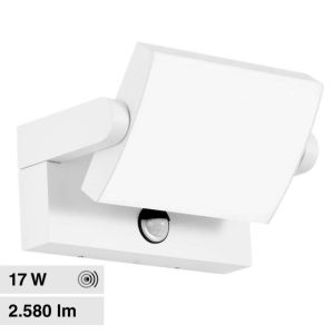 20W 120LM/W LUCE 3000K CALDA   SKU 2938   V-TAC Lampada LED da Muro RettangolarCon Sensore PIR Colore Bianco Ruotabile  IP65