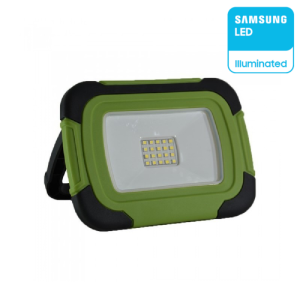 20W LUCE 4000K SKU 20039  V-TAC PRO Faro LED Chip Samsung Ricaricabile con Sos Flash Colore Nero e Verde IP44