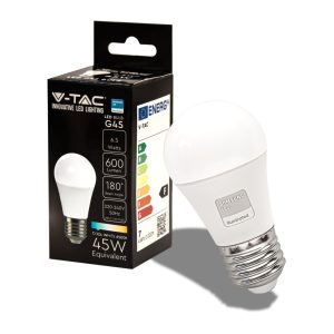 6,5W G45  LUCE  6500K BIANCA   V-TAC PRO Lampadina LED Chip Samsung E27