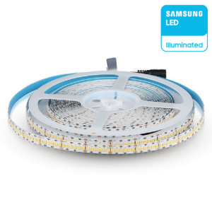 18W/m 10m 240 LED/m 24V  LUCE 6400K BIANCA CRI95   SKU 333 V-TAC PRO Strip LED Samsung SMD2835  IP20