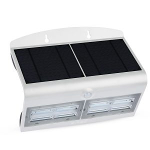 6,8W 60LED luce 4000k naturale  V-TAC Lampada LED Solare da Muro a Batteria con Sensore PIR Colore Bianco IP65